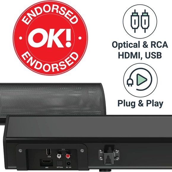 Majority Teton Sound Bar for TV | 120W Powerful Stereo 2.1 Channel Sound - Picture 7 of 7